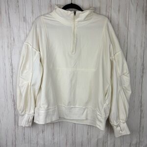 Free people movement white cream sweatshirt Medium